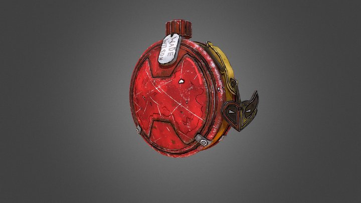 Blood Mod Borderlands Fan Art 3D Model
