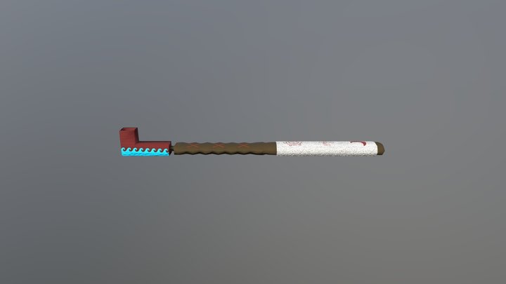 Native American Smoking Pipe 3D Model