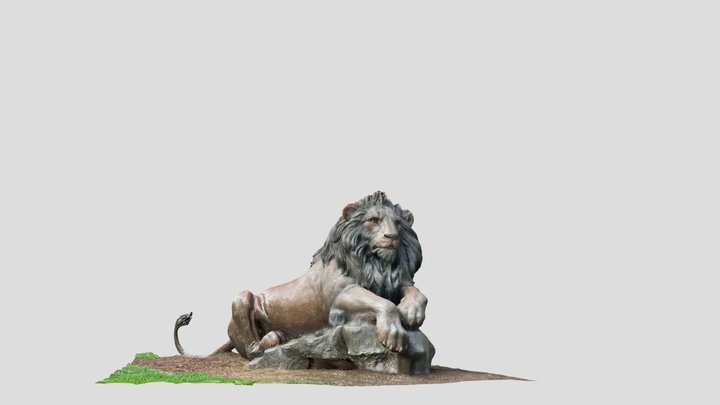 Bronze Lion 3D Model
