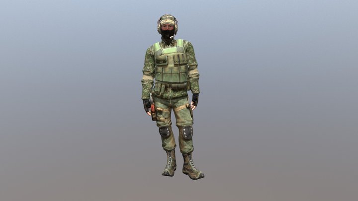 SWAT Soldier 3D Model