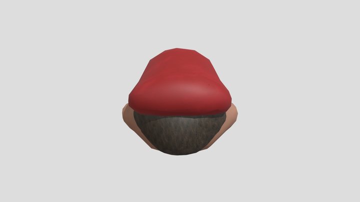 Realistic Mario Head 3D Model