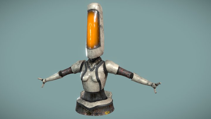 Futuristic Shopkeeper 3D Model