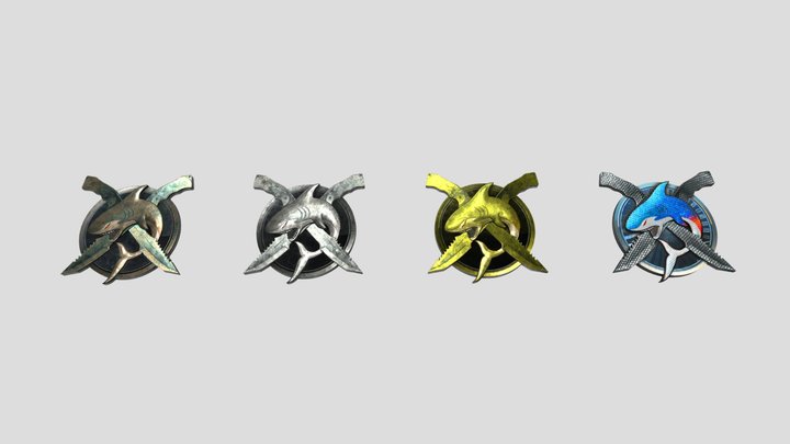 CS:GO Operation Riptide Coins 3D Model