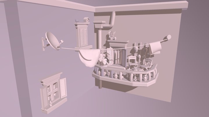 Balcony Diorama - Part 1 of 3 3D Model