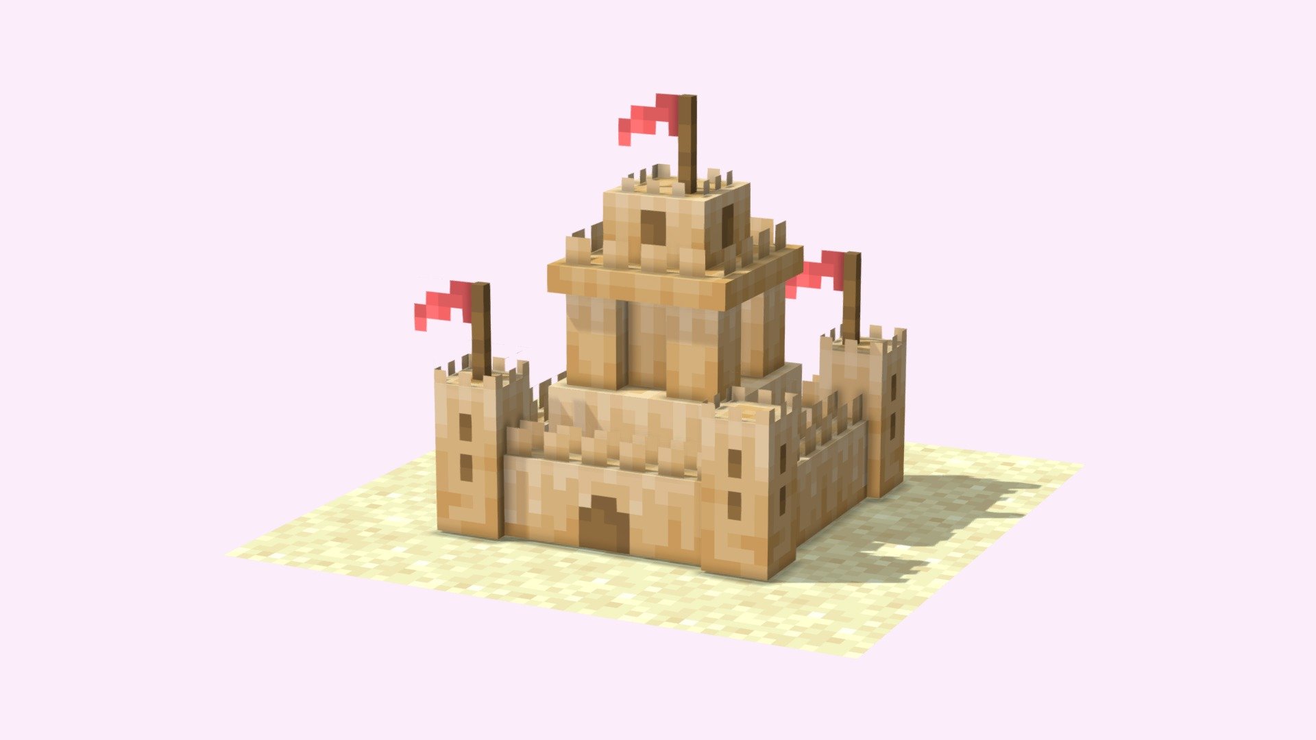 Sand Castle 3D model by AyrinMen [e83b0bd] Sketchfab