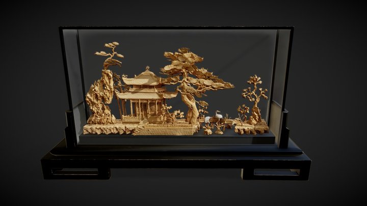 Chinese cork carving 3D Model