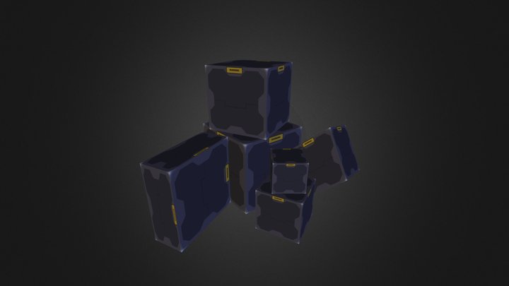 crate stack 3D Model