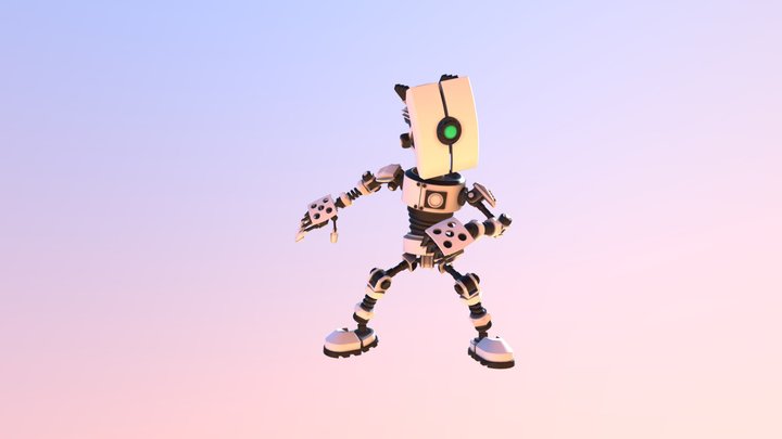 green robo dude 3D Model