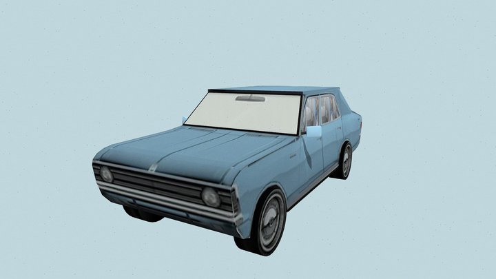 Old Soviet Car — PSX Style / Low Poly 3D Model