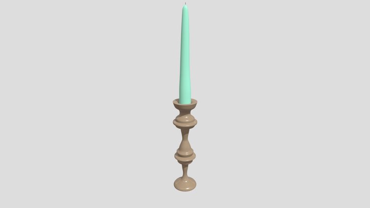 Lowpoly Candle 3D Model