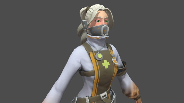 Project 4: War doctor girl 3D Model
