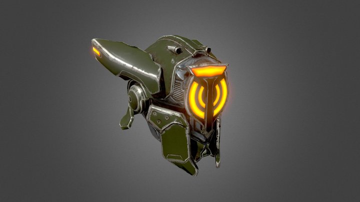 Helmet Sci-Fi (fan made) 3D Model