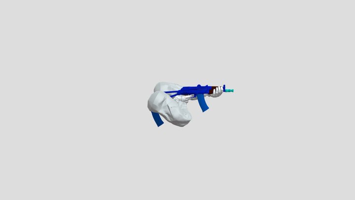 AK-74U 3D Model