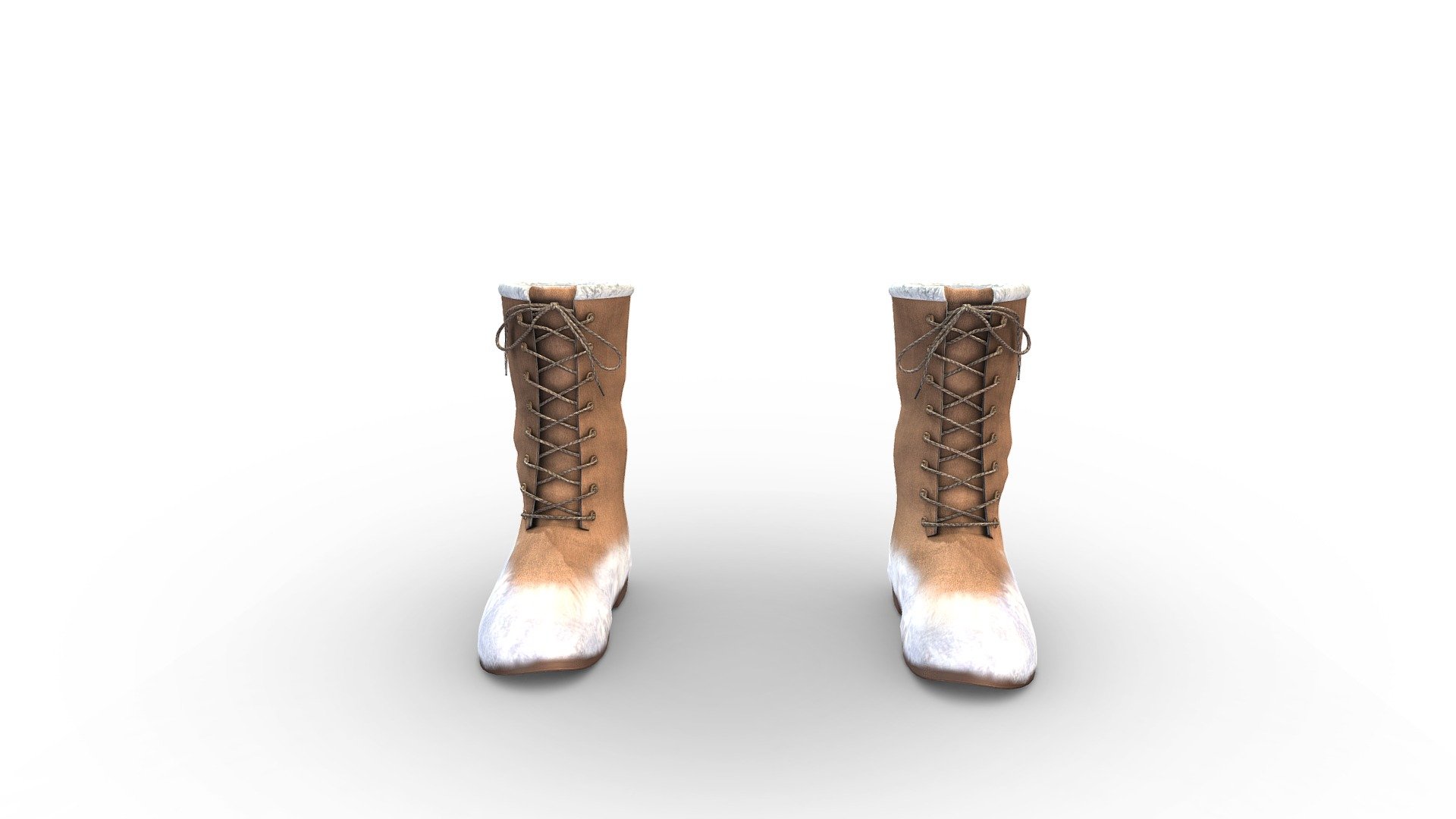 Snow Covered Mid Calf Winter Boots - Buy Royalty Free 3D model by 3dia ...