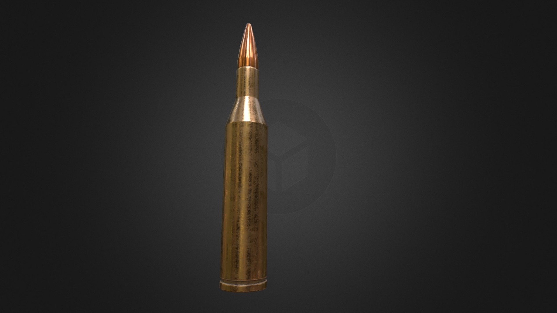 50 caliber bullet 3d model