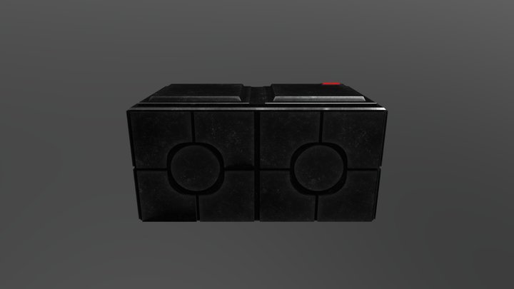 Si-fi Double Crate (game ready) 3D Model