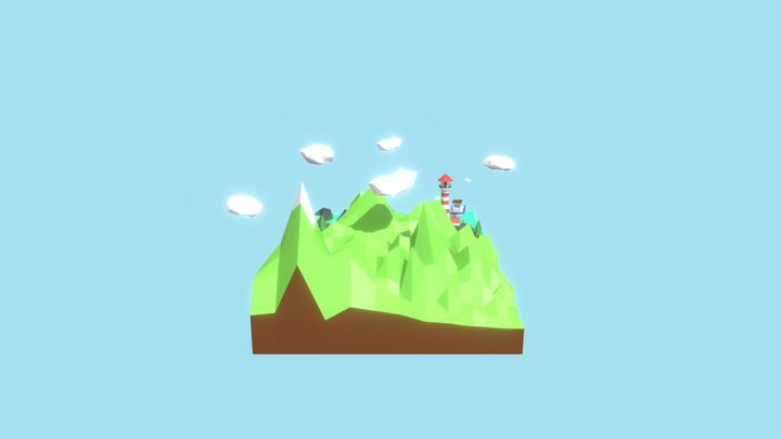 low-poly lighthouse 3D Model