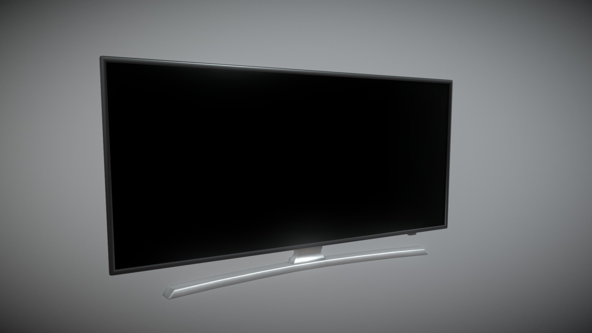 3D model Flatscreen TV - This is a 3D model of the Flatscreen TV. The 3D model is about a black television screen.