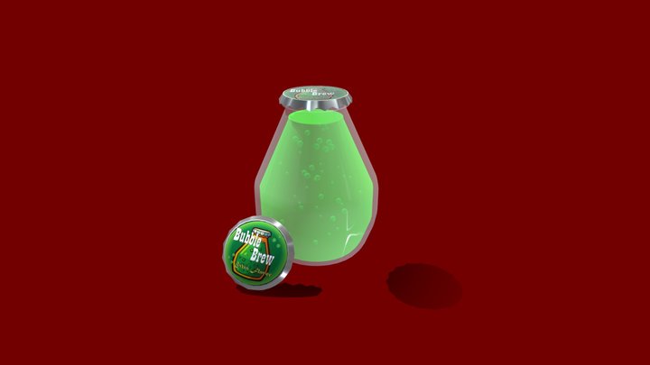 Bubble Brew Bottle 3D Model