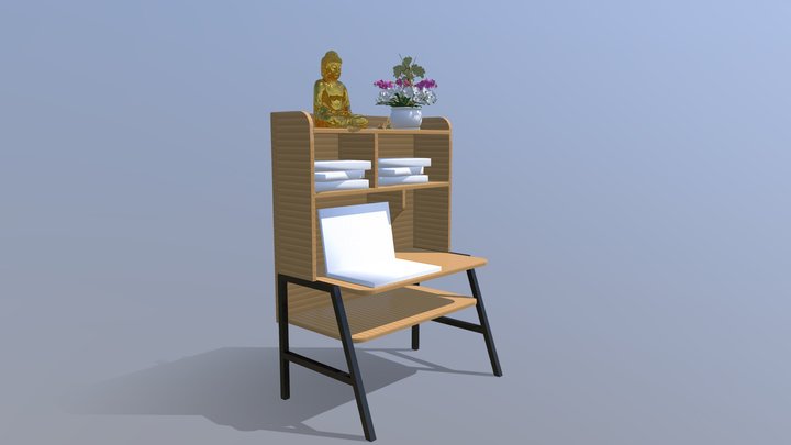 Table wood flat 3D Model