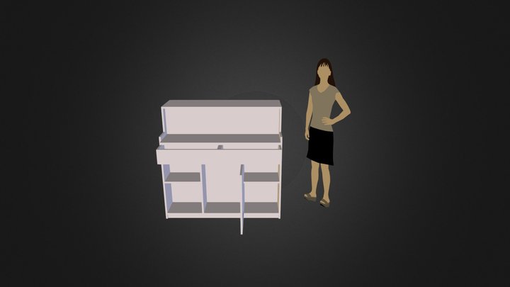 Counter-top with drawers 3D Model