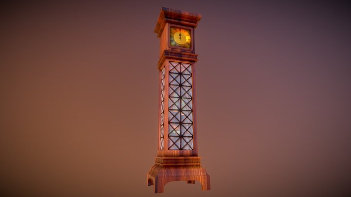 Grandfather Clock 3D Model