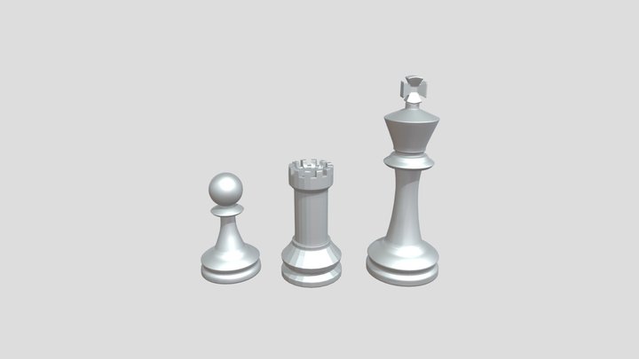 Peças de Xadrez 3D Model