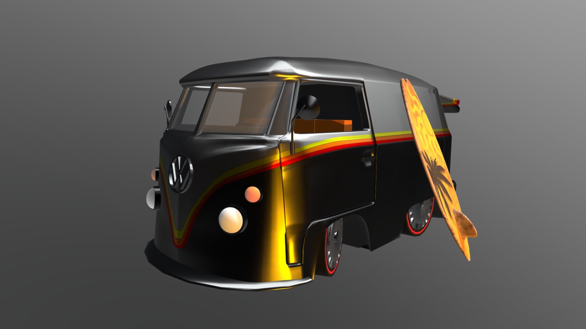 Volkswagen Minibus - 3D Model By Joel.hastenreiter [e845151] - Sketchfab