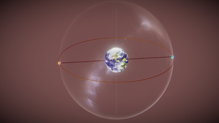 Earth celestial sphere 3D Model