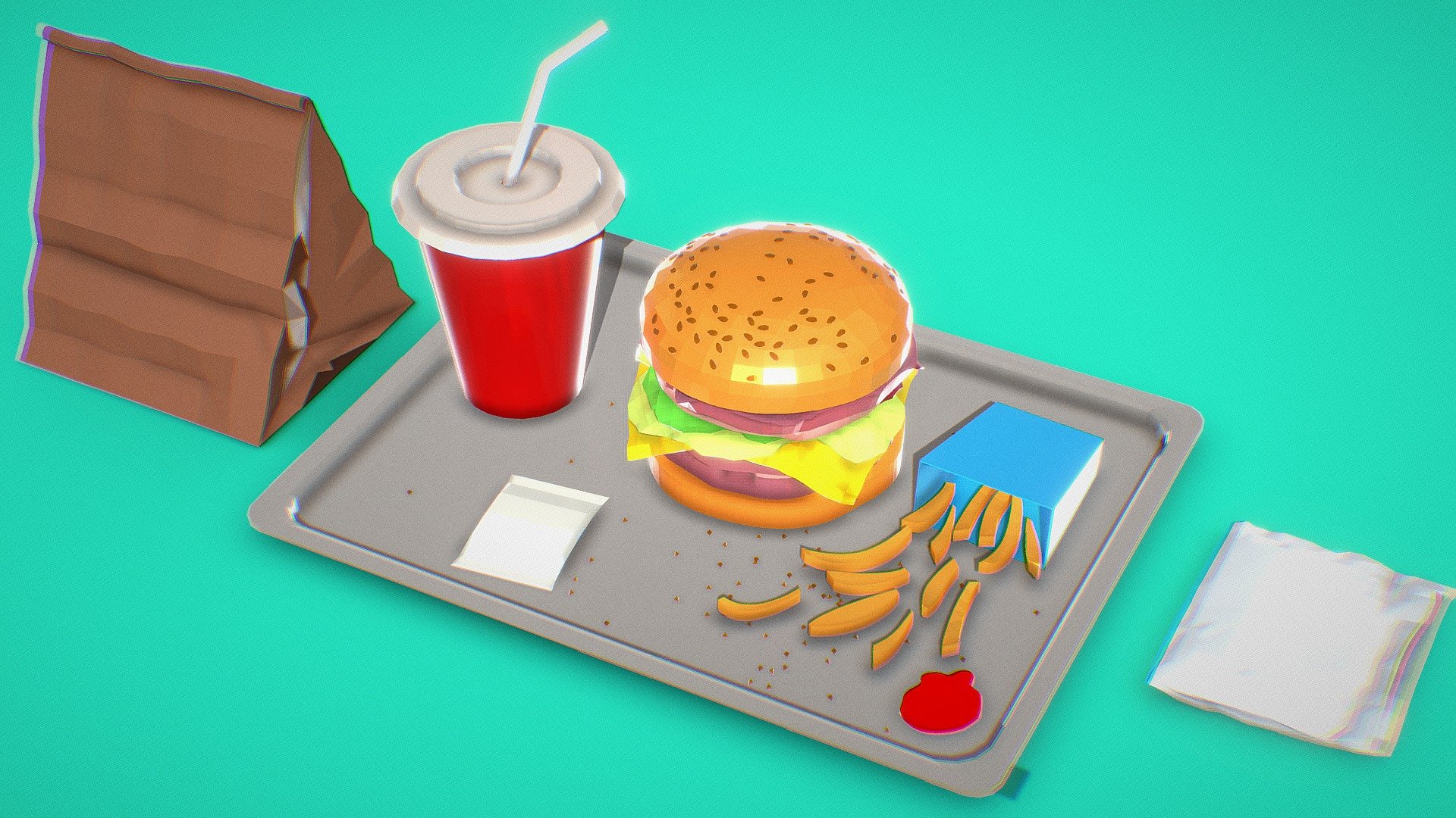 Big Burger - 3D model by kaganproject [e845ce8] - Sketchfab