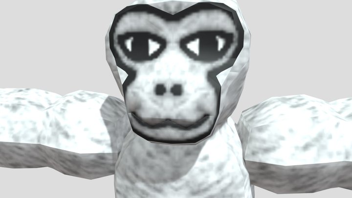 scary baboon remake player model 3D Model