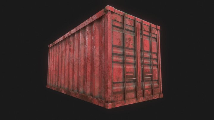 Game-Ready Sea Container v2 3D Model