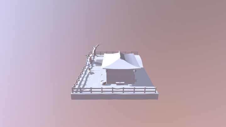 korean house and garden 3D Model