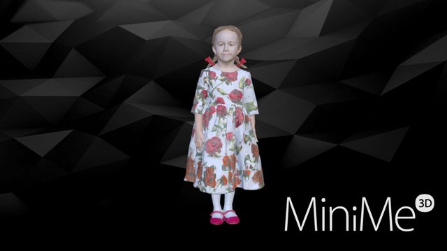 Girl with ponytails 3D Model