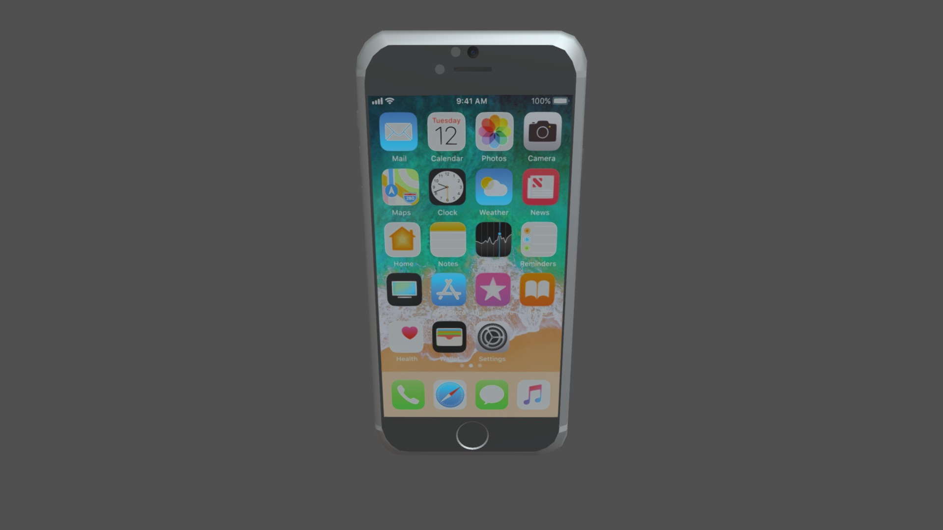 3D model iphone 6 - This is a 3D model of the iphone 6. The 3D model is about graphical user interface, application.