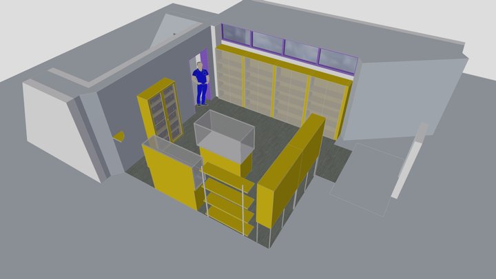 Zahnmedizin Sammlungsraum Plan 3D Model