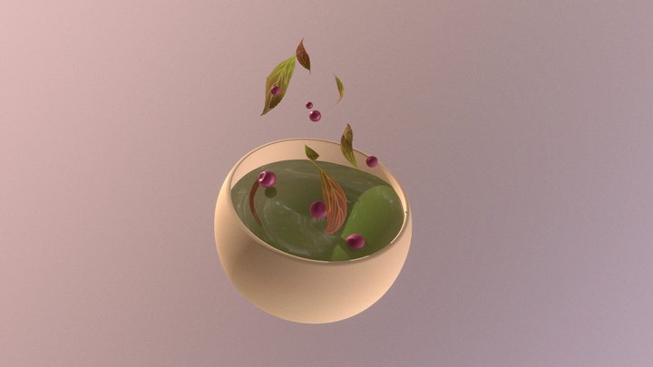 Floating teacup 3D Model