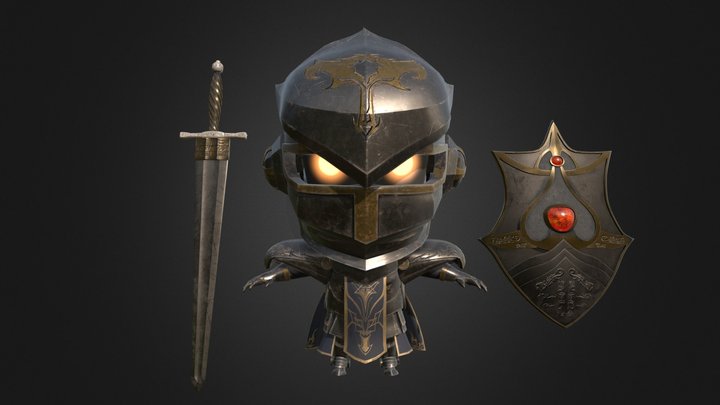 Little Knight 3D Model