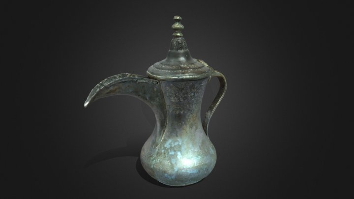 Middle East Antique Dallah Copper Coffee Pot 3D Model