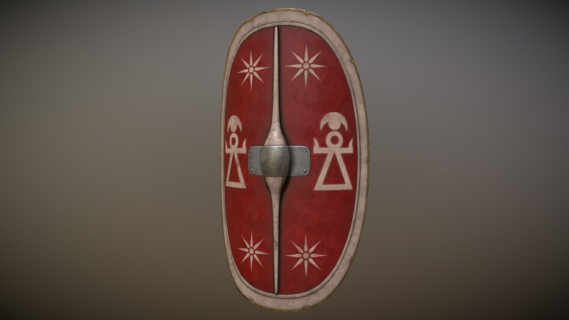 Carthaginian Oval Shield (Tanit 1) - 3D model by Garrettich [e84f38c ...