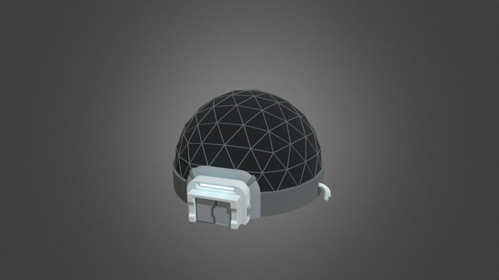 Low Poly Sci-Fi Lab 3D Model