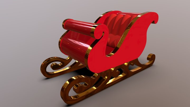 Santa's Sleigh 3D Model