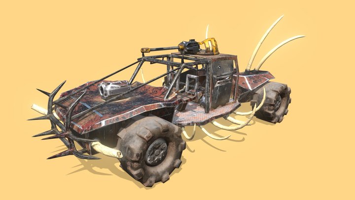 Desert Raiders Vehicle "Ribsmash" 3D Model