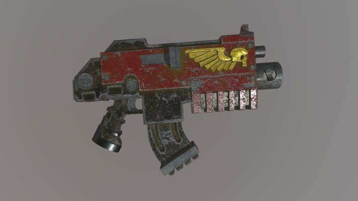 WH40 Bolter 3D Model
