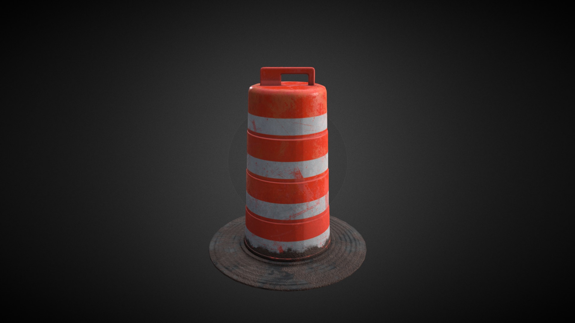 3D model Construction Pylon - This is a 3D model of the Construction Pylon. The 3D model is about a stack of orange and white cones.