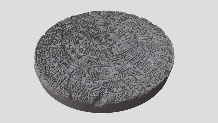 Aztec Calendar Stone 3D Model