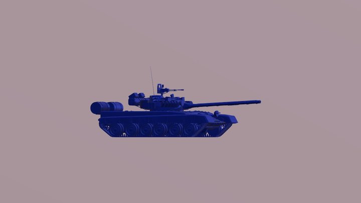 The Russian Main Battle Tank T-80 3D Model