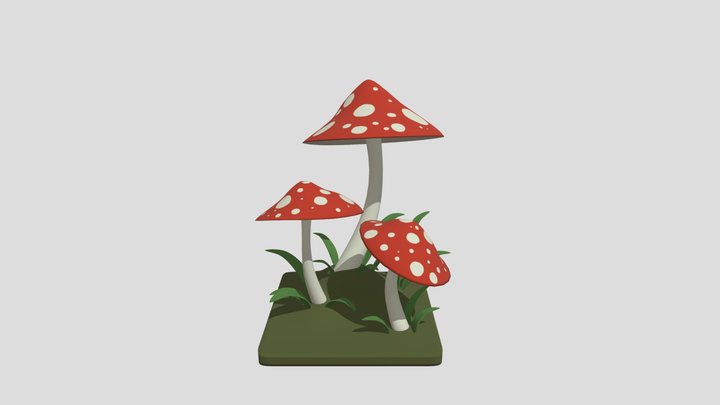 Mushrooms Environment Artifact 3D Model