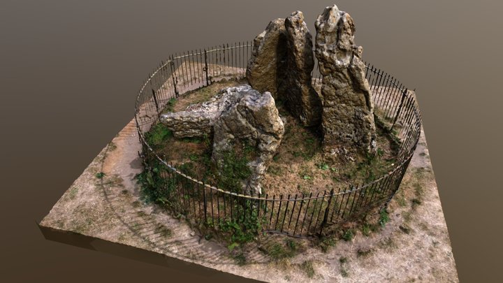 The Whispering Knights - Rollright Stones 3D Model