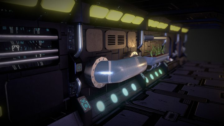 Spaceship Interior 3D Model